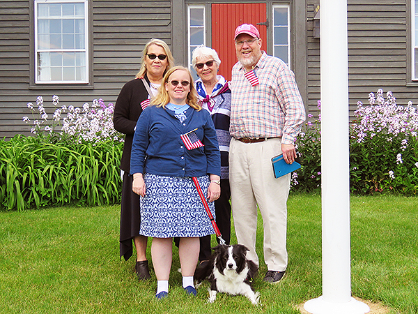 Resident Mabel Gerquest, with daughter Heidi, daughter-in-law Heather, and Mabel’s son Chris.