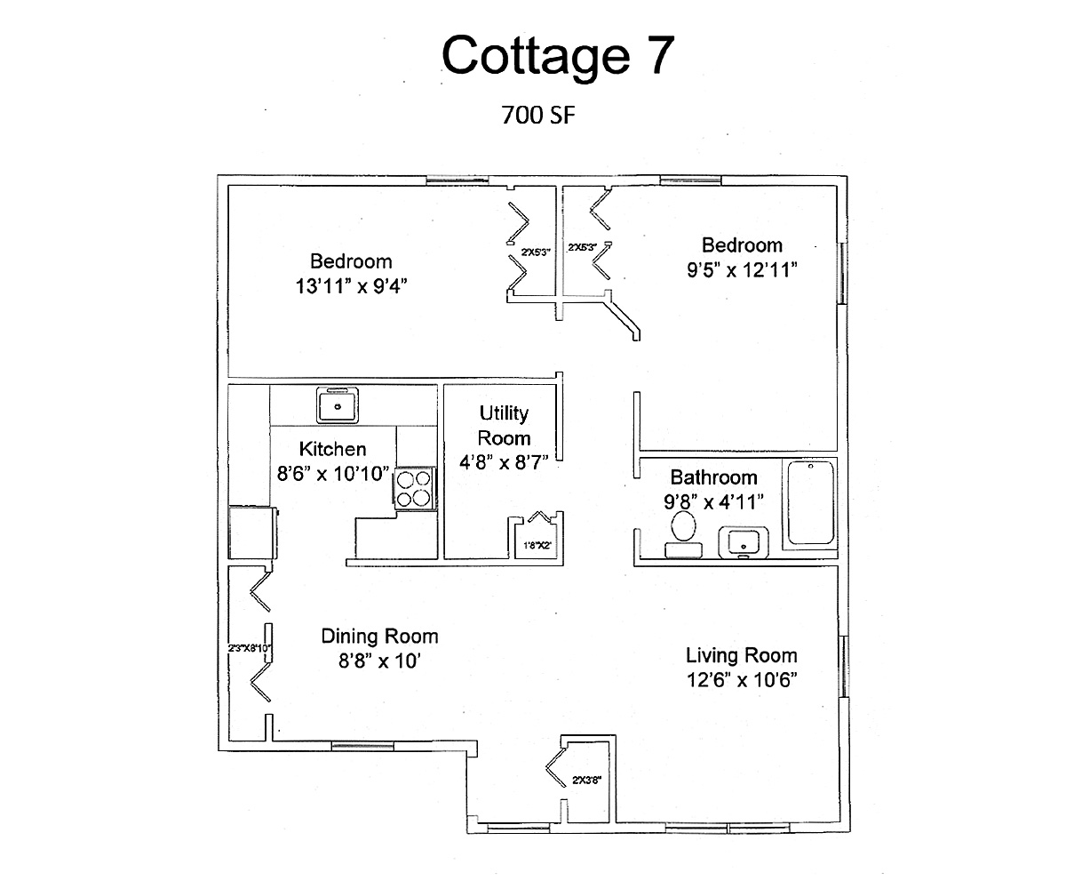 Cottages 1 - Floor plan