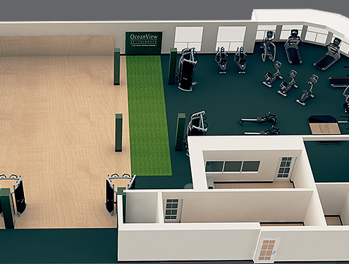 Fitness Pavilion Interior Rendering 1