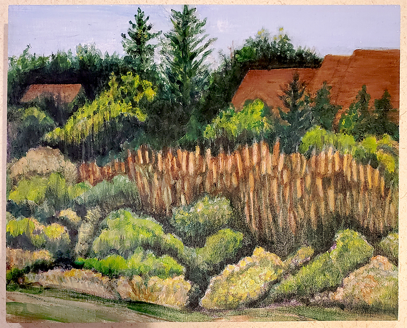 Cattails Painting by OceanView Resident Arlyss Becker