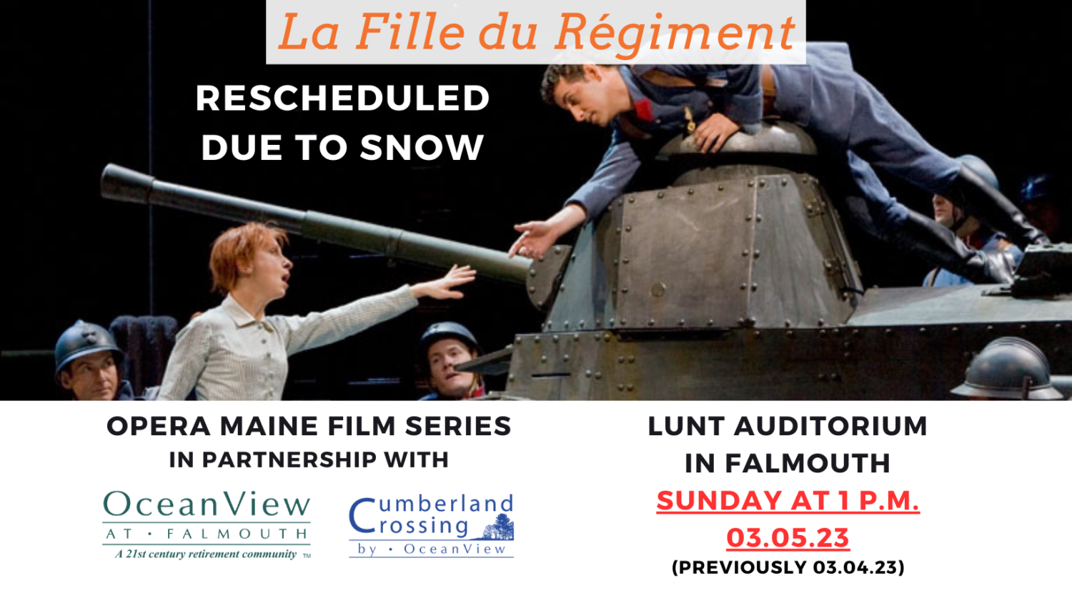 La Fille Du Regiment Opera Maine Film Series Oceanview At Falmouth 